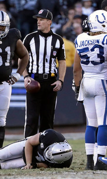 Colts eliminated from playoff race with loss to Raiders